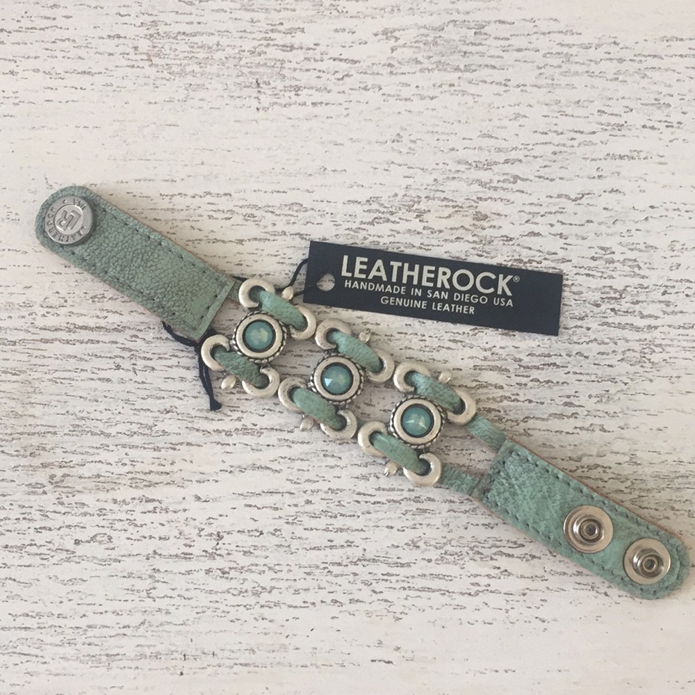 Leather Rock bracelet
